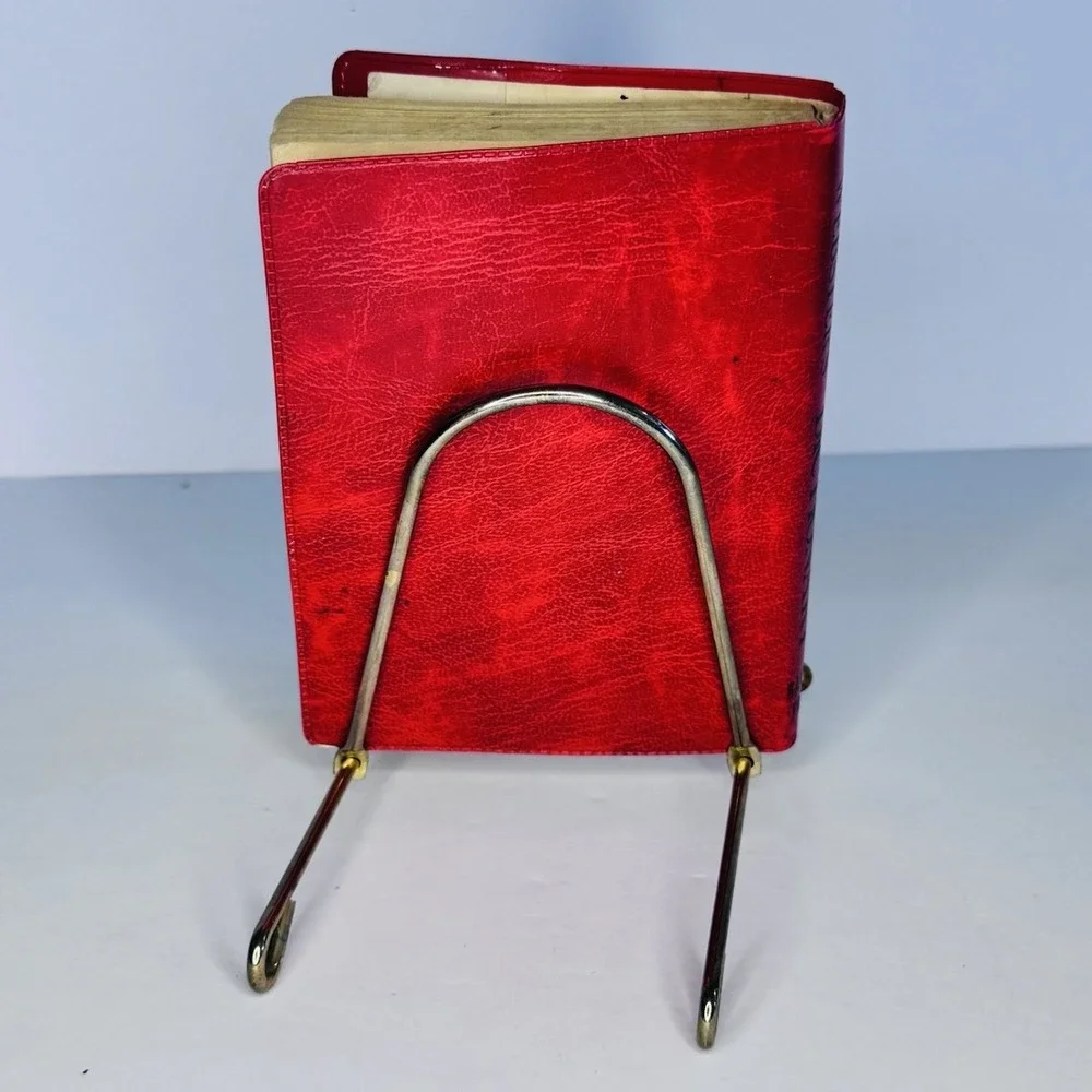 1978 Webster's School & Office Dictionary Banner Press Red Vinyl Cover Pocket SZ